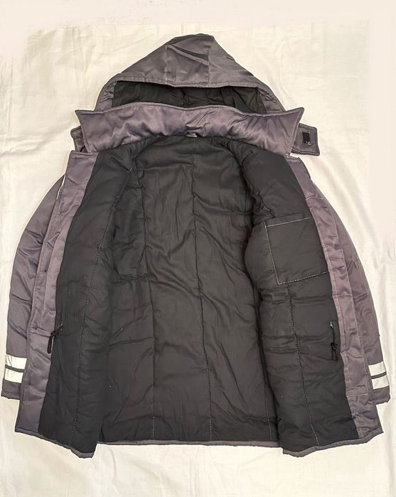 Нова зимова робоча куртка, утеплена сіра курточка, роба, спецодяг