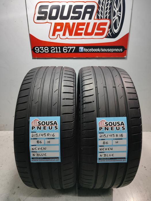 2 Pneus semi novos Nexen 215/45R16 86H Oferta dos portes