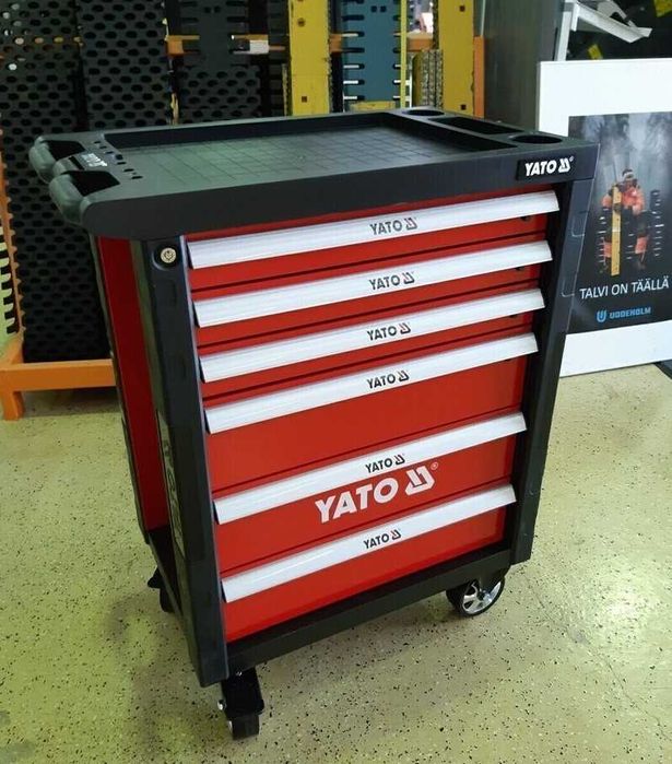 Шкаф Yato YT-55300 тележка с инструментами на 177 эл. стол тумба: 22 ...