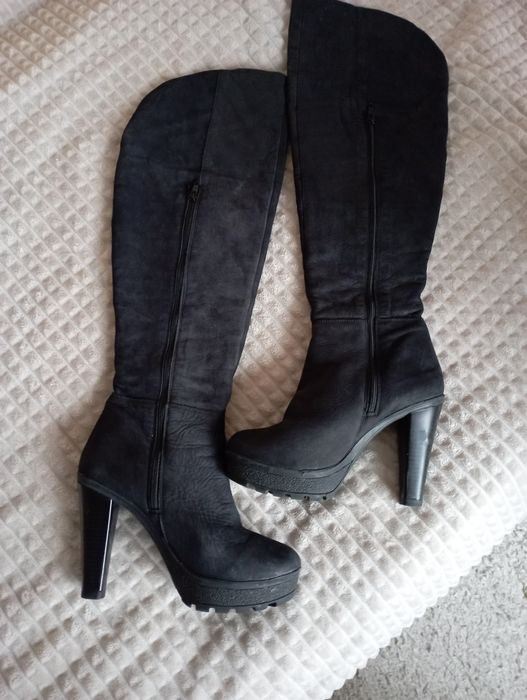 Ботфорти жіночі сапоги натуральна шкіра 39 р