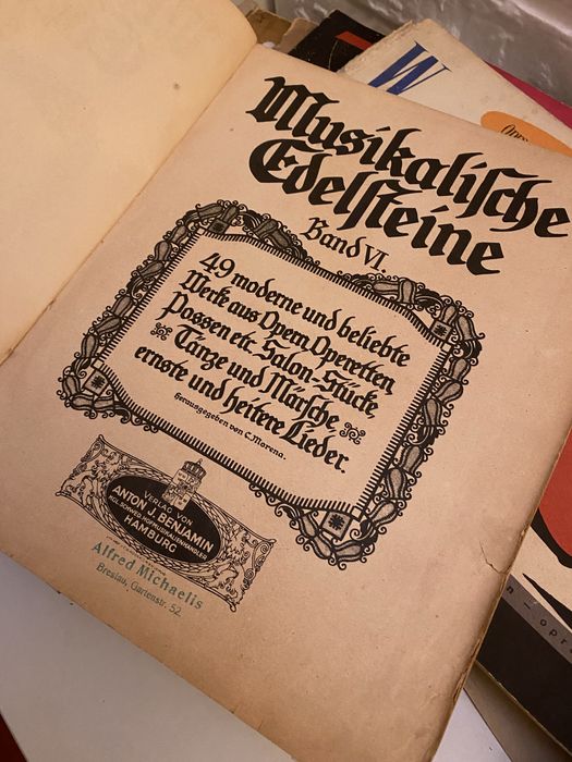 Stare nuty na fortepian. 1907 rok Berlin