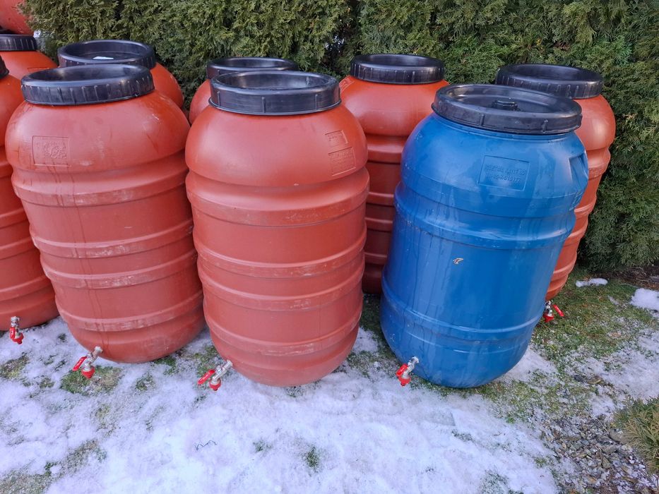 Beczka 220-250l Deszczówka Zawór Spożywka