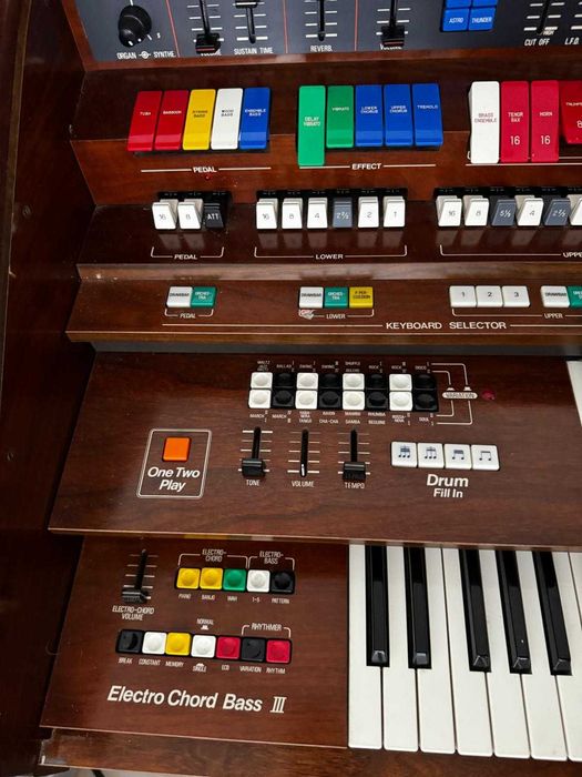 Órgão Elétrico Kawai | 3 Teclados | Pedaleira | Vintage