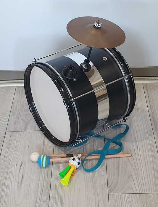 Duży 13 cali bęben z talerzem do kibicowania pasek pałki kapela biesiadny