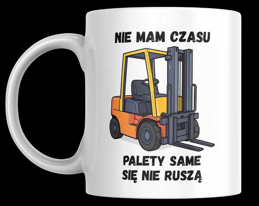 Kubek, prezent dla fana, operatora maszyn budowlanych - wózek widłowy