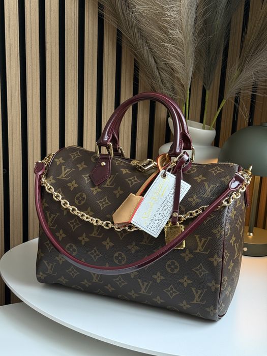 Сумка Louis Vuitton Speedy 30 бургунді
