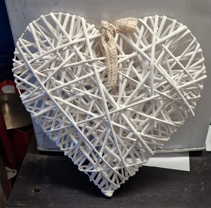 Duże Serce Wiklinowe Walentynki