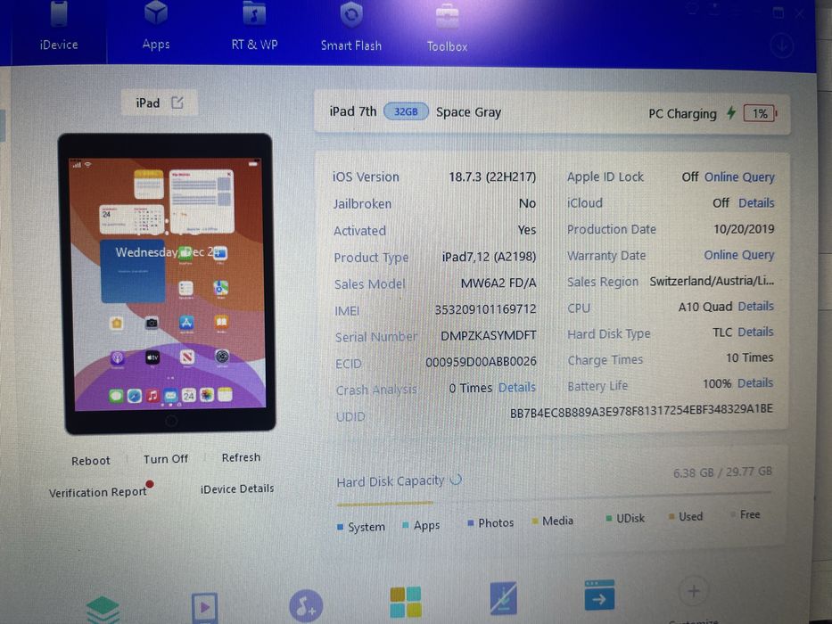 Продам iPad A2198 MDM