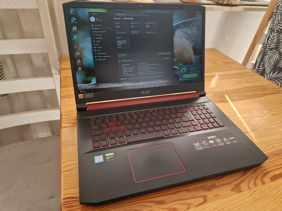 Acer Nitro 5-17 i7-9750H 8GB 512SSD