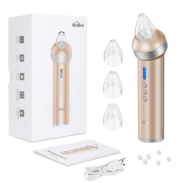 Вакуумный очиститель пор,  чистка лица от чёрных точек!