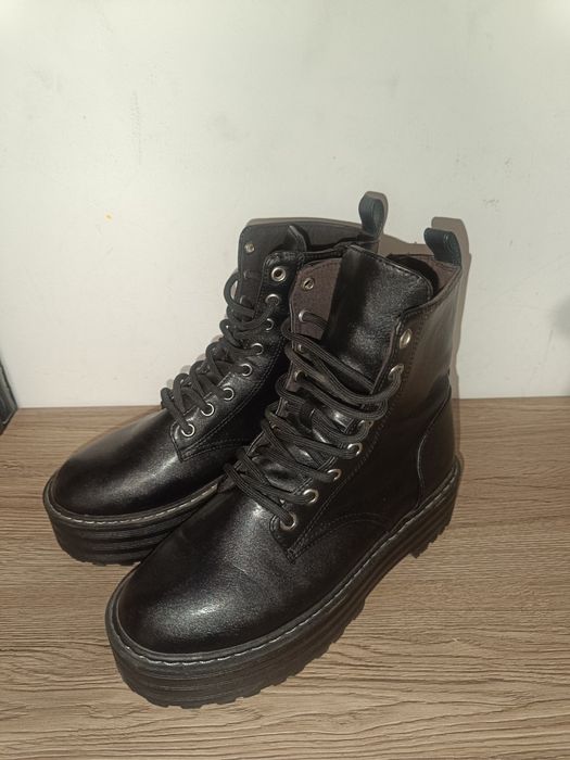 Botki damskie róż.37 gruba podeszwa