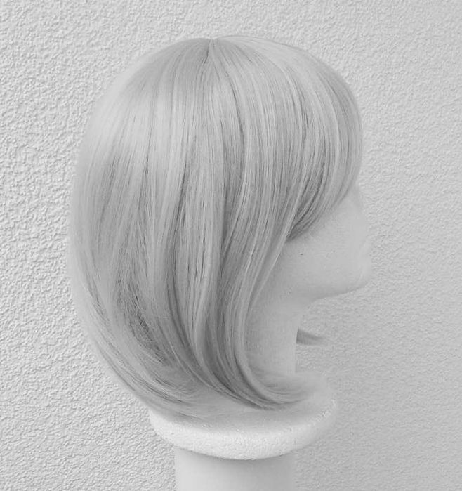 Krótka szara peruka bob Nier Automata 2b cosplay wig krótki szary