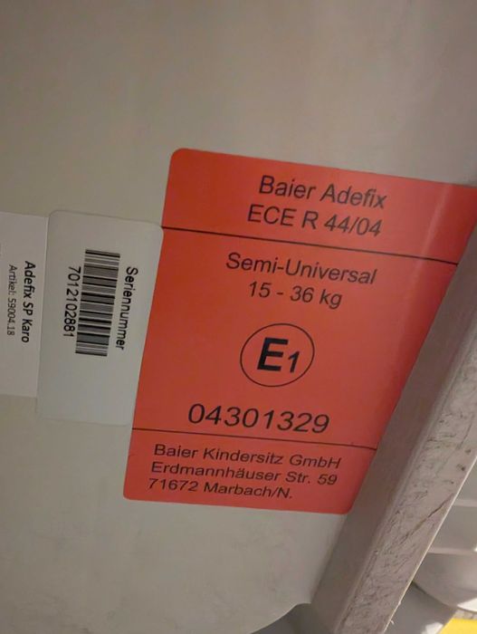 Fotelik 15-36 kg Baier Adefix