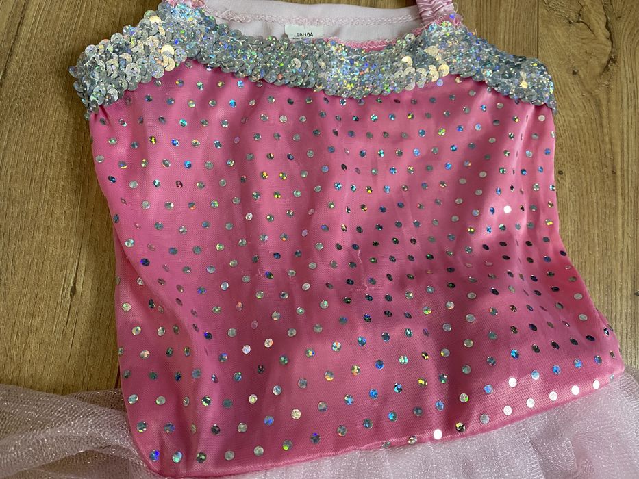 Strój baletnicy kostium z body sukienka baletnica kostium na balet 98