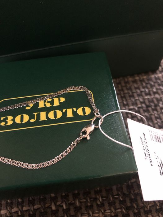 Золотий жіночий браслет біле золото