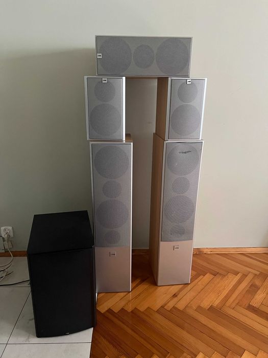Zestaw kolumn Canton 5.1: 2× LE 107, 2× LE 102, 1× LE 105 CM, 1× AS 25 subwoofer