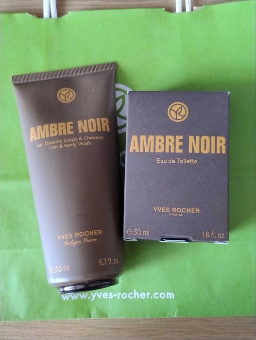 Подарунковий набір для чоловіків Ambre Noir  Yves Rocher Ів Роше.