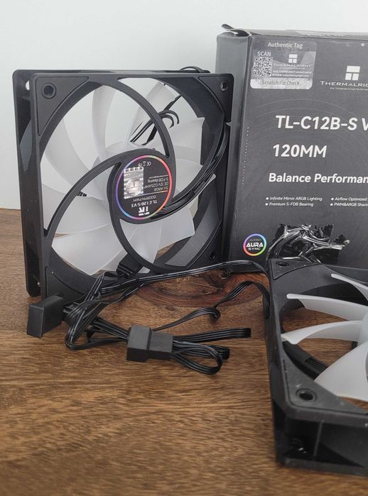 Nowy Zestaw 3x Wentylator Thermalright TL-C12B-S V3 120mm ARGB PWM PC 3-pak