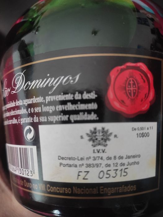 Aguardente Vínica Velhíssima São Domingos