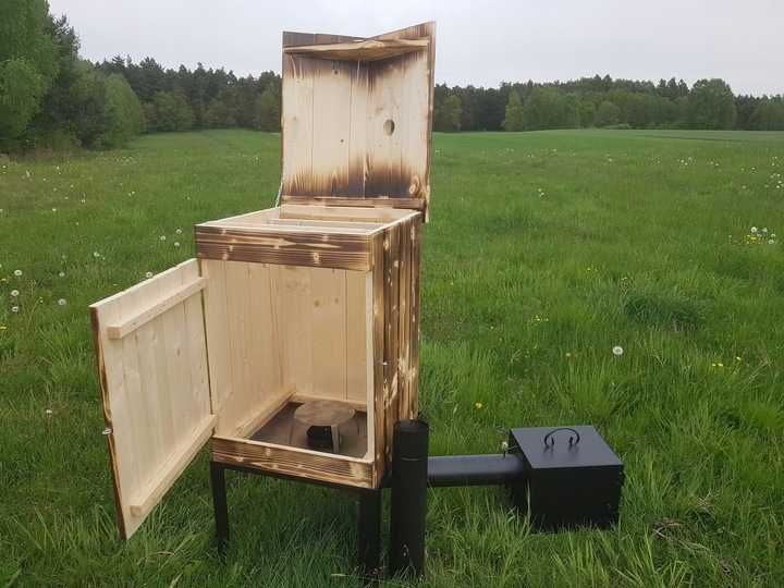 Wędzarnia drewniana LEO MIDI wędzok wędzarka piec stolik komplet