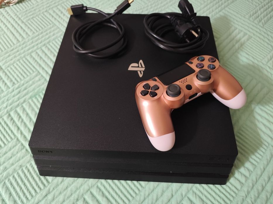 Ps4pro com cabo HDMI e comando