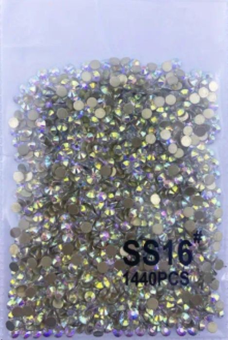 Стразы холодная фиксация ss16 crystal AB