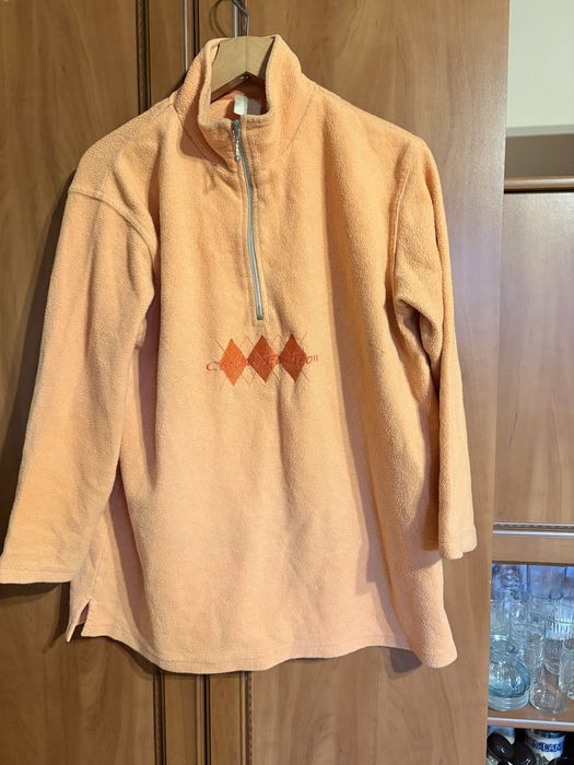 Pomarańczowy polar damski bluza polarowa na zamek L / XL ( Casual Fashion )