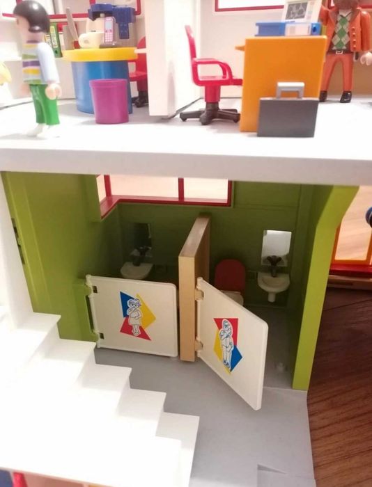 Duży zestaw szkoła i autobus Playmobil