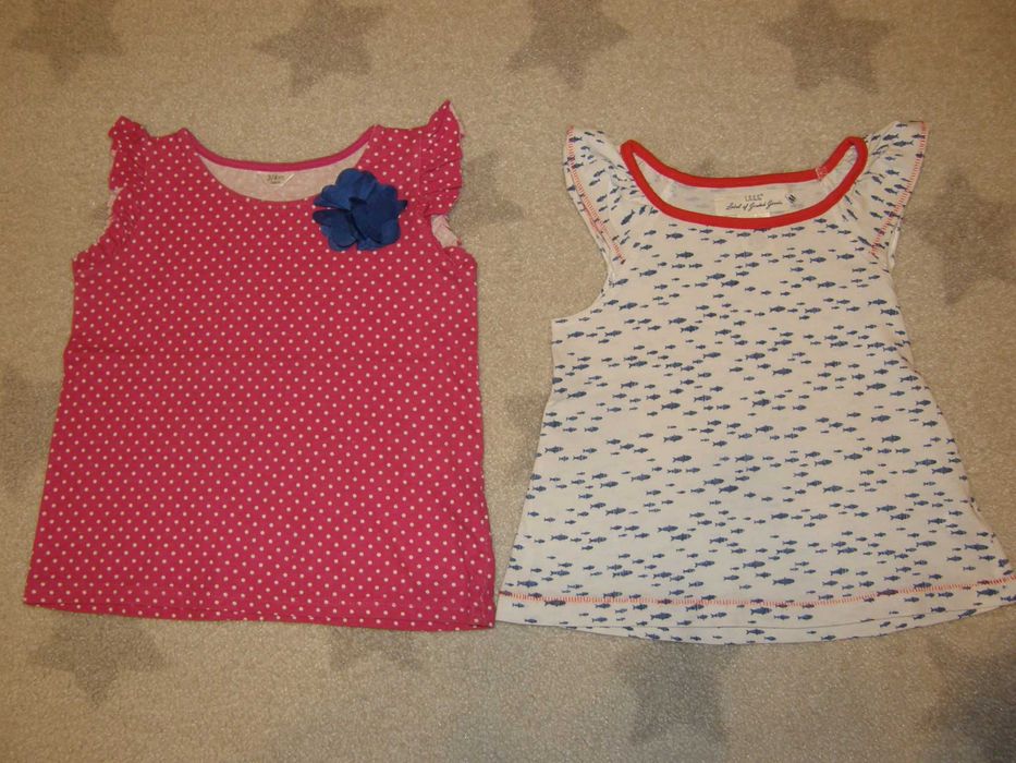 Bluzki bez rękawków, r. 110, koszulki na upał, C&A, Pepco, H&M, 5 szt.