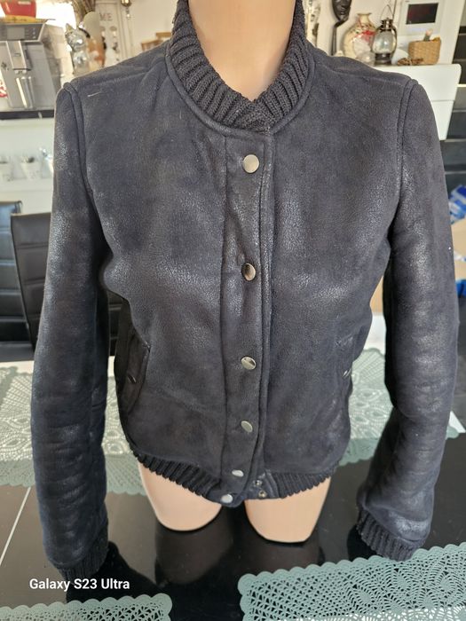 Mango ciepła kurtka damska kożuszek S