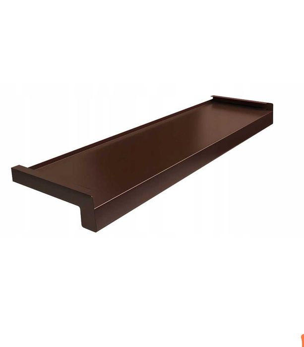 Parapet zewnętrzny stalowy 1,5 m brązowy zaślepki