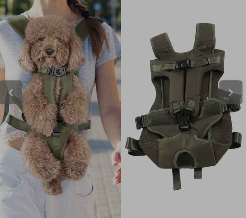 Mochila frontal para cão/gato XL, respirável impermeável ajustável