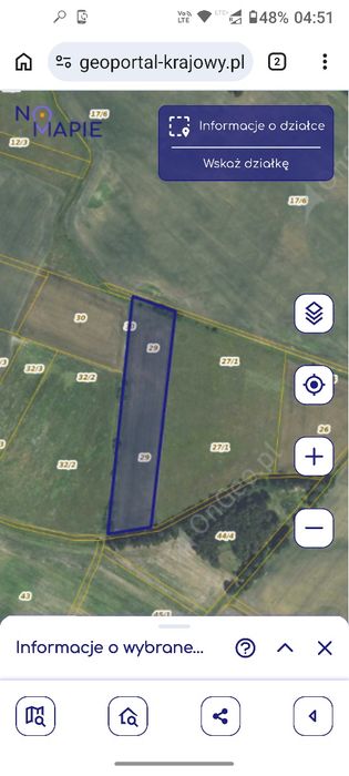 Działka rolna 1,17 ha