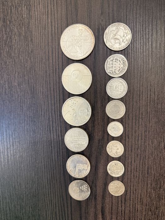 Moedas antigas ( todas em prata ) peso 150g