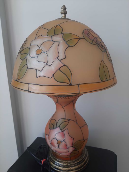 Stara lampa witrażowa  Angielska