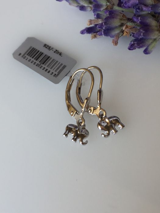 Срібні дитячі сережки Xenox, срібло, цирконій