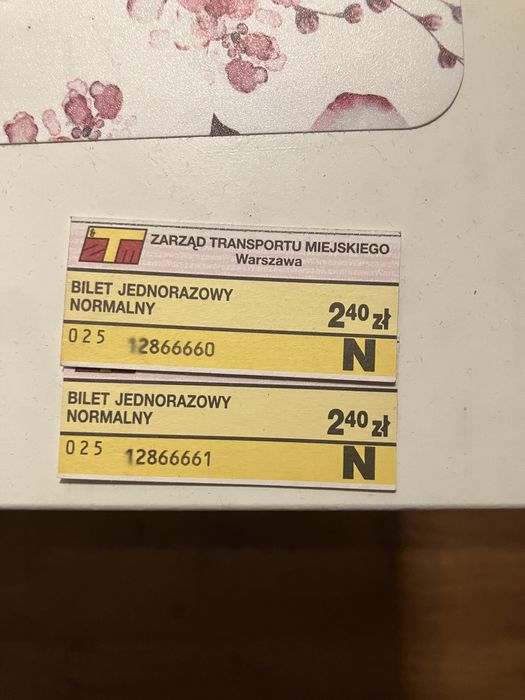 Bilety ZTM Warszawa nieskasowane
