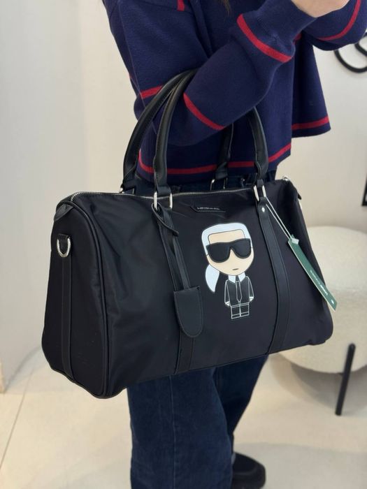 Сумка дорожня чорна Karl
