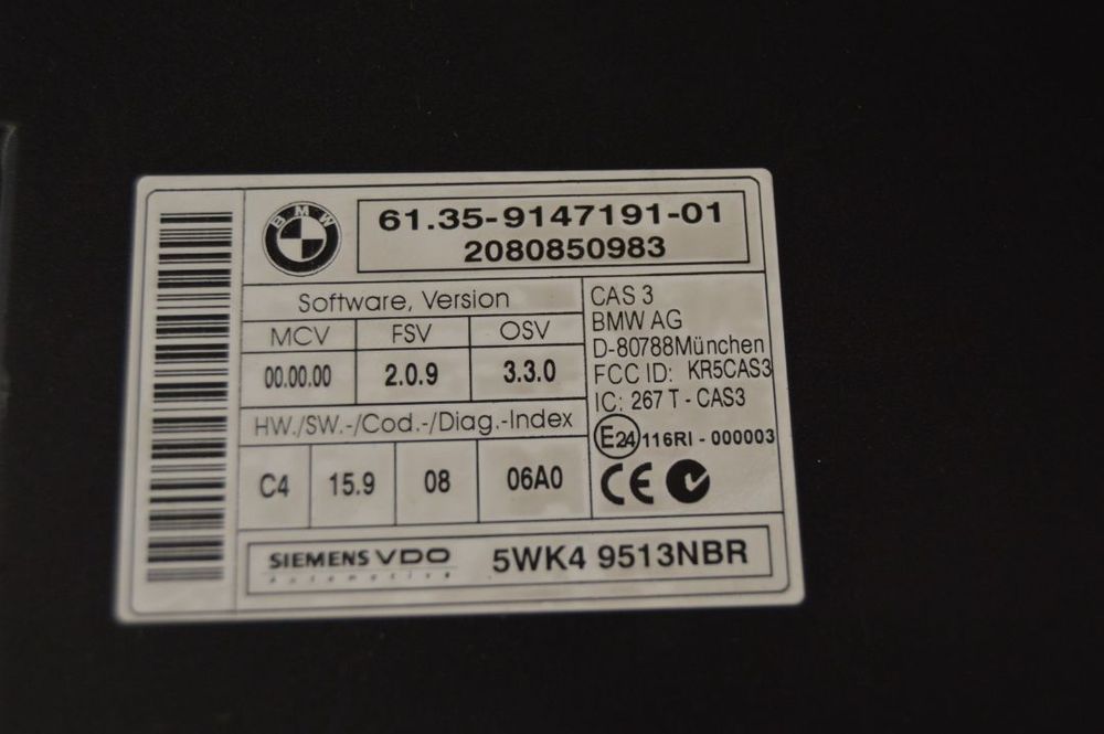 CENTRALINA MODULO CONTROLO CONFORT UNIDADE BMW E81 E82 E87 E88 E90 E91
