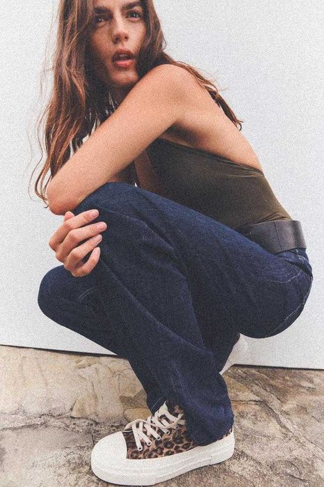 Жіночі кеди кросівки леопард zara зара 37 женские кроссовки