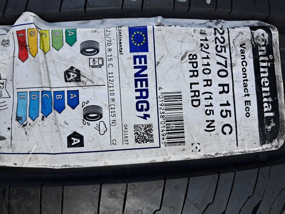 Резина літня, нові, Continental Van Contact Eco 225/70 R15C