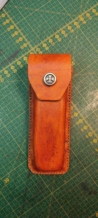 Etui rudyj skóra natur