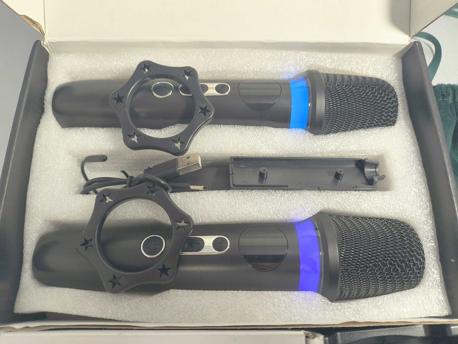 Mikrofony Carudi Bezprzewodowe Regulowane RGB 2PACK HIT
