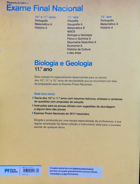 Livro de Preparação para Exame 11. Ano. Biologia e Geologia.