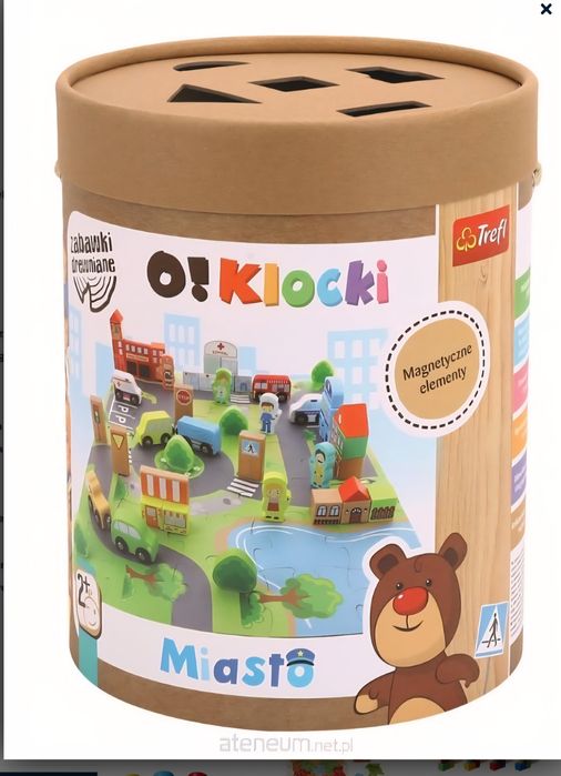 Zabawka drewniana - Klocki. Puzzle+ gra2+