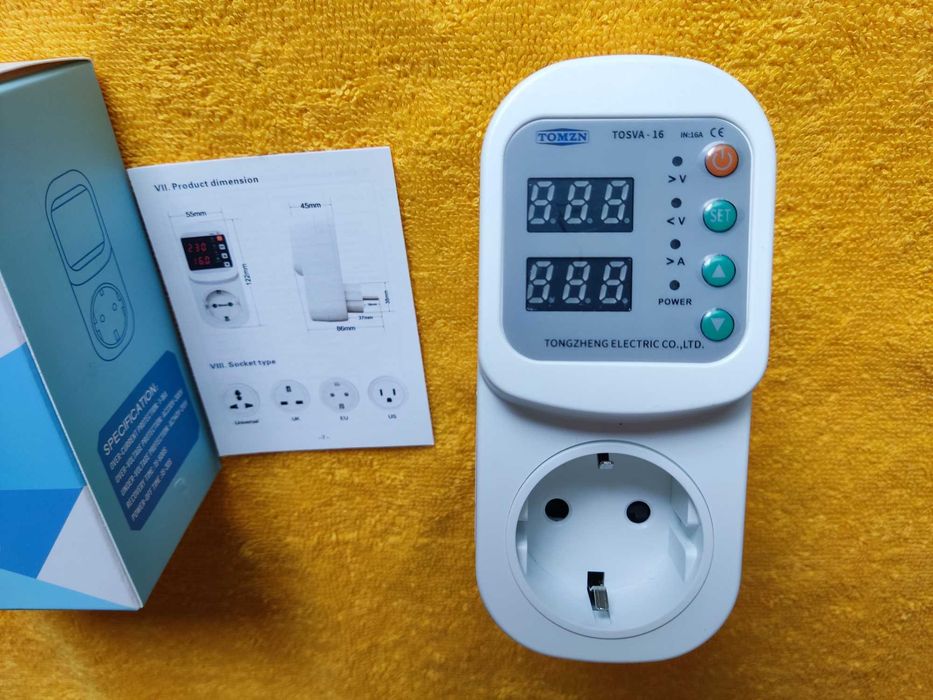 Реле контроля напряжения в розетку TOMZN 16A