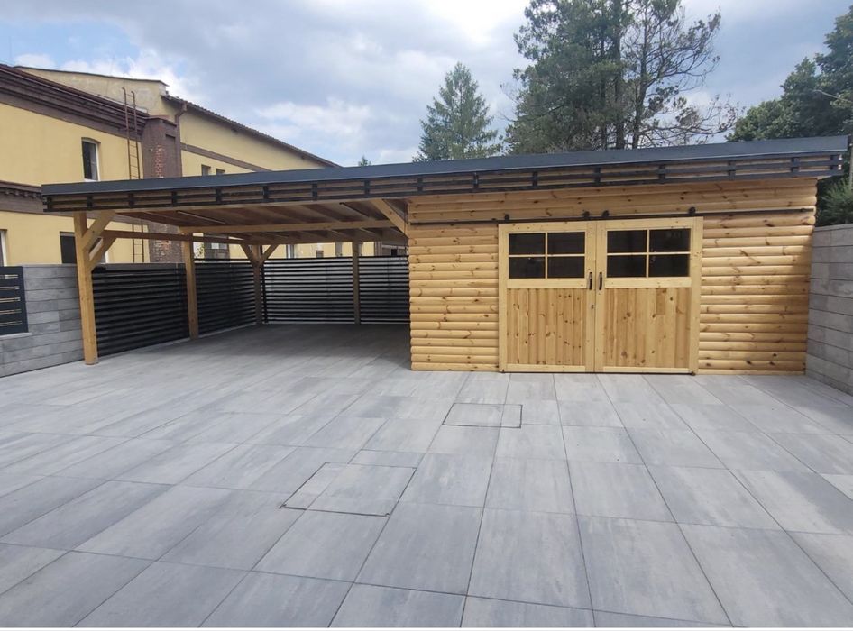 Altany, wiaty, garaże, tarasy, dachy.