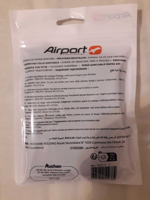 Almofada de viagem insuflavel NOVA 3€