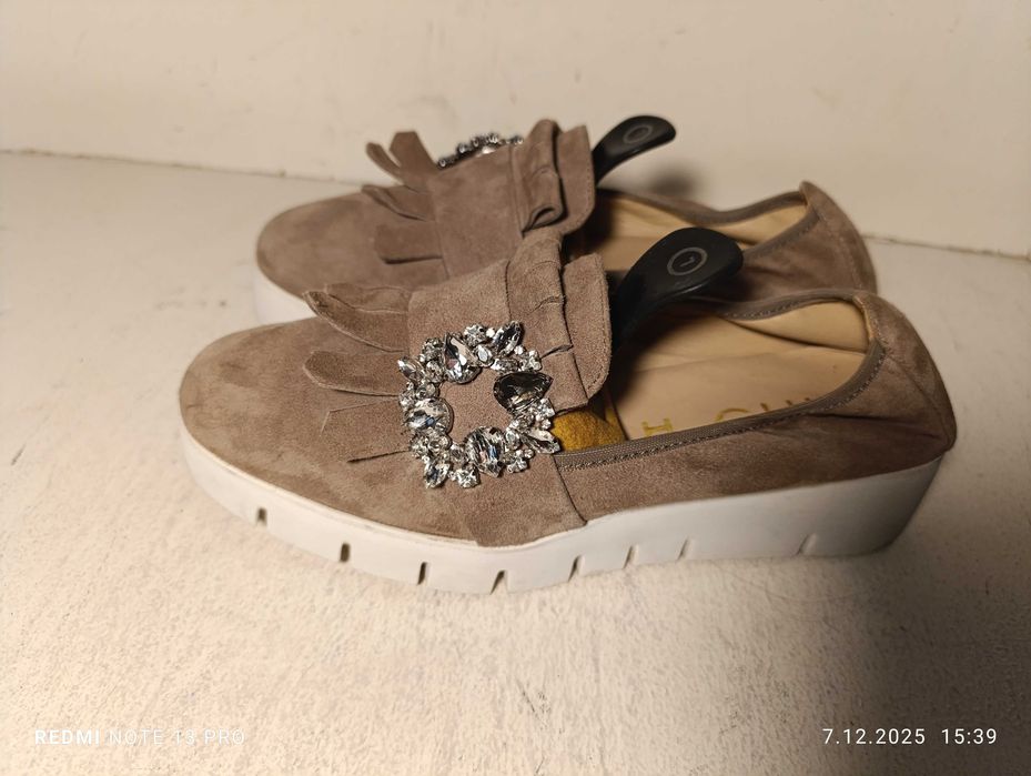 mokasyny skórzane Unisa