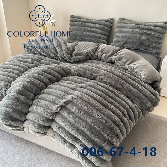 Хіт! Плюшева преміальна постіль “Шиншила КРОЛИК” велюровая постель